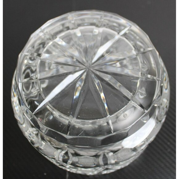 Rose Collection Lead Crystal Glass Bowl w/Intricate Design - Picture 6 of 6
